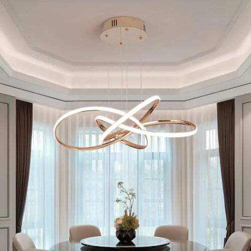 Chrome/Gold Plated Modern led Chandelier for dining room kitchen Room Led chandelier 90-260V Free Shipping