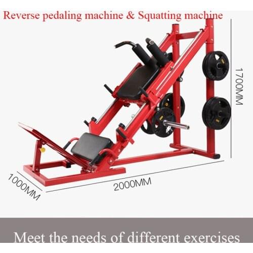 Commercial Dual Use 45 Degree Reverse Pedal Trainer Deep Squat Machine Fitness Upside-down Pedal Exercise Equipment