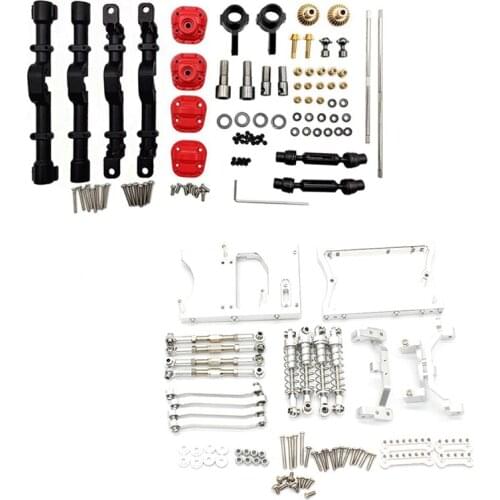 Front And Rear Gear Axle Housing With Chassis Pull Rods Servo Fixed Shock Absorber, For MN D90 D91 MN99S 1/12 RC Car