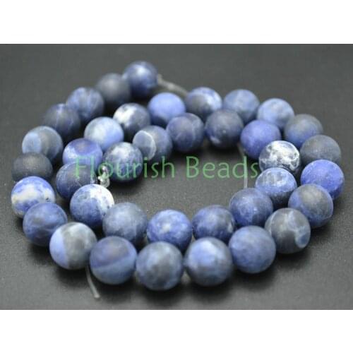 6mm 8mm 10mm Matte Dull Polished Natural Sodalite Stone Round Loose beads DIY Jewelry making supplies Free shipping