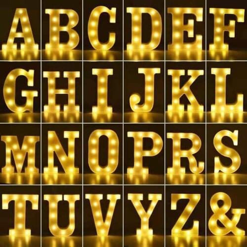 Lettre Lumineuse 3D LED Night Lamp 26 Letter Light Fairy Lights Wall Hanging Lamp Indoor Decor Christmas Lights LED Night Light