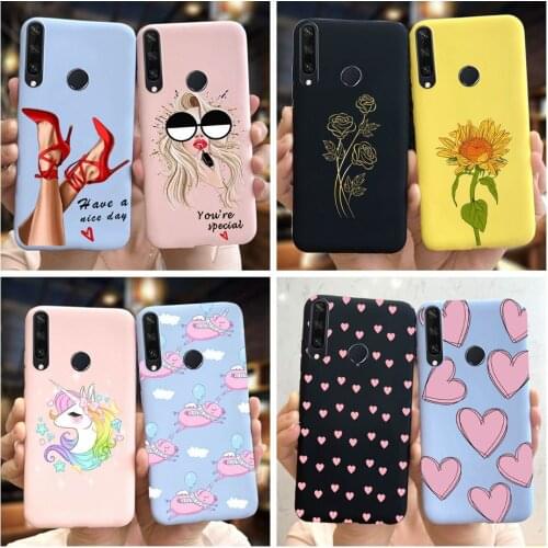 Cute Case for Huawei Y6S Y6P 2020 Back Cover Soft Fundas For Huawei Y6 Y 6s Y 6 Y6Pro 2019 Phone Cases Sunflower Love Heart Capa