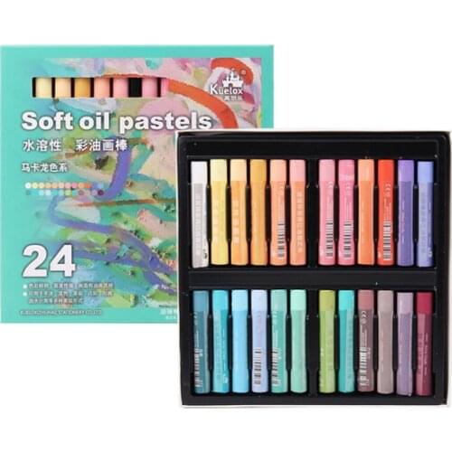24 Colors Macaron Color Series Gorle Artist Soft Oily Oil Pastel Can Be Washed Childrens Pastel Stick Crayons