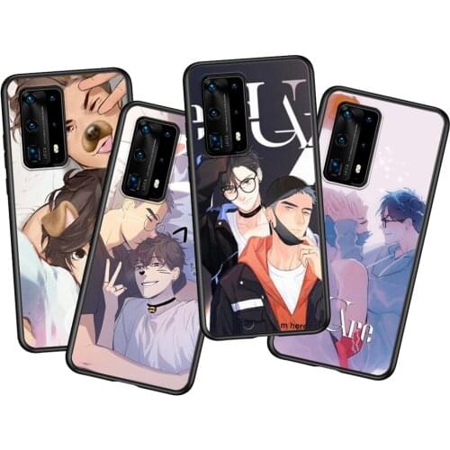 Anime cute boy here u For Huawei P40 P30 P20 Pro P10 P9 P8 Lite RU E Mini Plus 2019 2017 Black Soft Phone Case