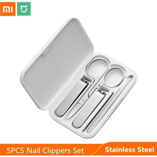 Xiaomi mijia 5pcs/set Manicure Nail Clippers Pedicure Set Portable Travel Hygiene Kit Stainless Steel Nail Cutter Tool Set