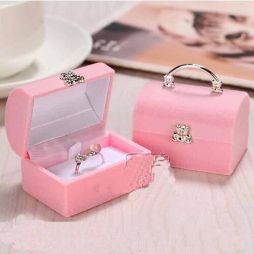 Small portable jewelry bag Lovely Packaging Gift Jewelry Box Trinket Velvet Ring Earring Necklace Wedding Storage Display Holder