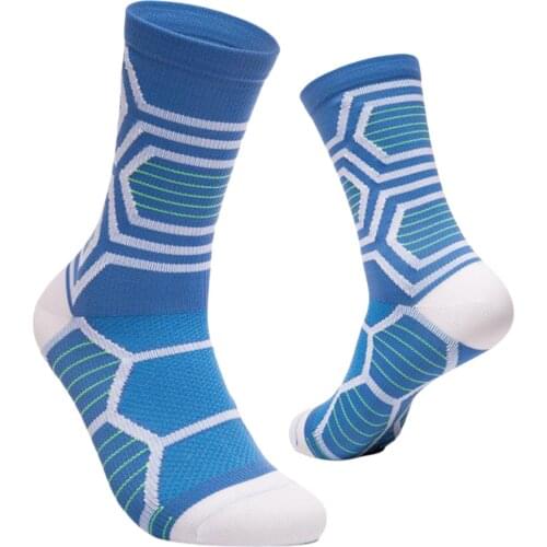 New Unisex Long Stockings for Cycling Luminous Non-slip Sports Socking Foot Pads Breathable Variegated Color Socks