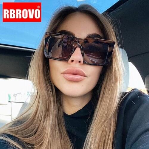 RBROVO Oversized Sugnlasses Women Vintage Brand Designer Eyewear Women Square Sun Glasses Female Big Frame Amber Shades Ocolos