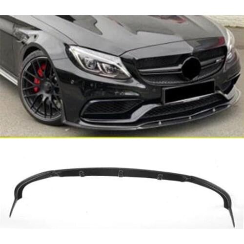 Carbon Fiber Front Bumper Lip Spoiler Splitters for Mercedes-Benz C Class W205 C205 C63 AMG Coupe 2 Door 2015 - 2019