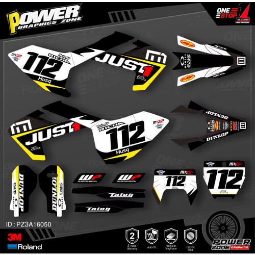 PowerZone Custom Team Graphics Decals 3M Stickers Kit For Husqvarna Sticker 2016-18 TC FC TX FX FS 2017-19 TE FE 125-450cc 50