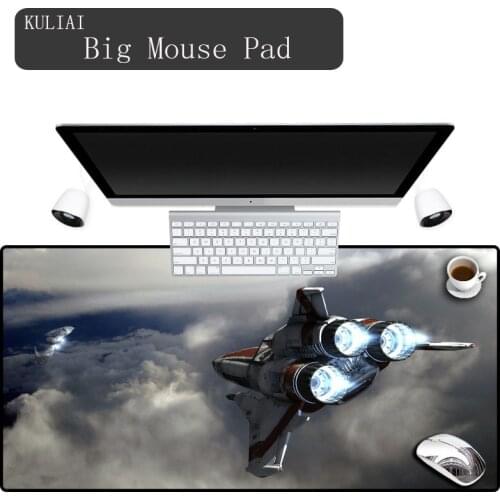 XGZ Game Rubber Mouse Pad Battlestar Galactica Art Spaceship Fighter Multi Size Optional Gaming Computer for Boyfriend Gift