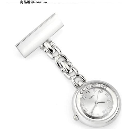 Luxury Medical Womens Nurse Watch Stainless Steel Crystal Vintage Pocket Watch Ladies reloj colgante