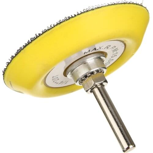 Sander Sanding Backing Pad Backer Plate Hook & Loop 3" Polishing Pad with 6mm Thread Shank Rod For Polishing Wood Power Tool