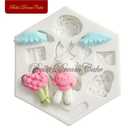 Flower Gift Love Valentines Day Silicone Mold Cake Decorating Tools Chocolate Sugarcraft Candy Moulds Baking Accessories
