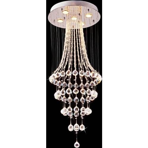 Modern K9 Crystal Raindrop Chandelier Lighting Flush Mount LED Light Fixture for Dining Room Bathroom Bedroom Livingroom