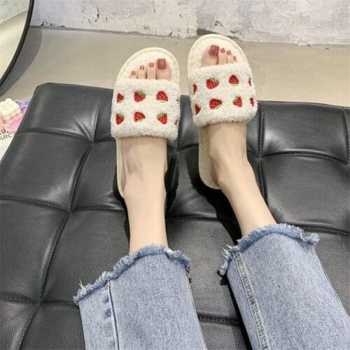 Bedroom Slippers Women Indoor House Winter Shoes for Girls Women Flats Shoes Women Warm Home Slippers Comfortable Fluffy Slipper