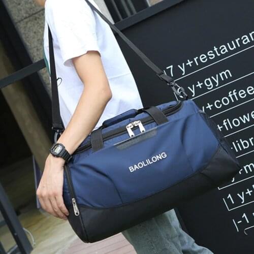 Large Capacity Men Travel Duffel Bag Nylon Waterproof Luggage bag For Men portable fitness shoulder bag