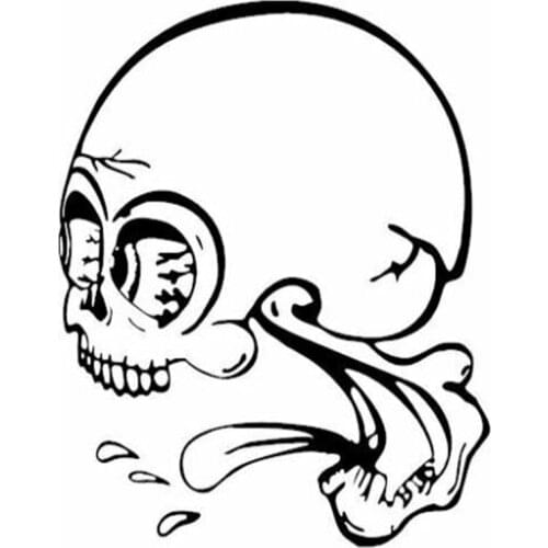 Die Cut Vinyl Decal Crazy Skull Face Halloween DIY Graphics Colors Car Truck