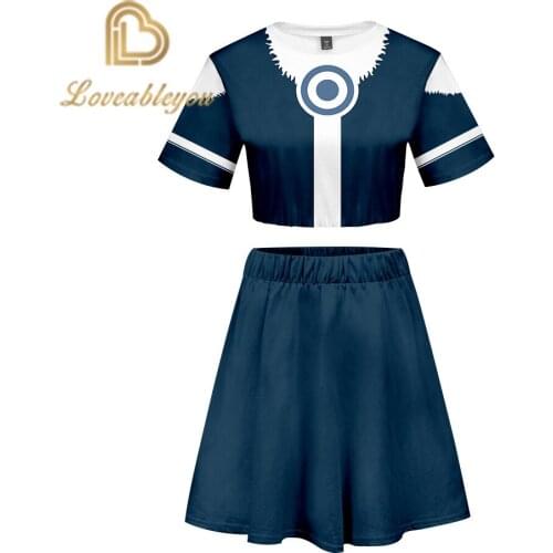 Anime Cosplay Shirt Tees Anime Cospaly Skirt Suits Girls Women Clothes Cute Running Sport Skirt Sets Harajuku