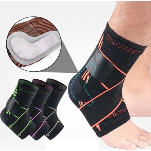 1 Pair Sports Elastic Strap Belt Pressurized Ankle Support Basketball Volleyball Silicone Anti-collision Ankle Brace Protector