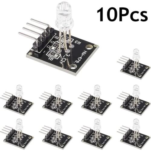 10PCS KY-016 4 pin Three Colors RGB LED Sensor Module for Arduino DIY Starter Kit