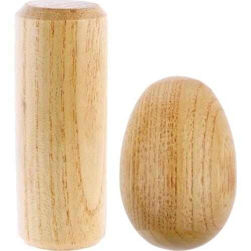 2 Pcs Childrens Music Percussion Including 1 Wooden Egg Rattles and 1 Music Sand Hammer,Childrens Musical Toy Gift