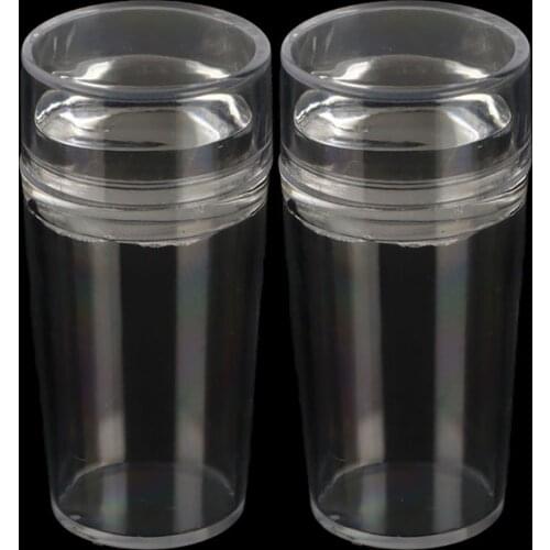 2Pcs Clear Makeup Tool Stencil transparent Stamper Scraper manicure plate Jelly Silicone Nail Nail Art