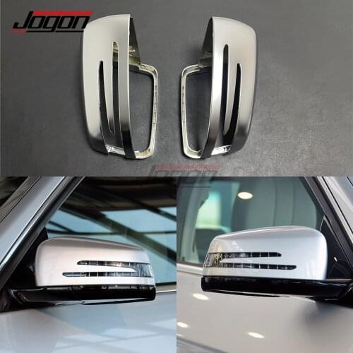 2pcs Replace Silver For Mercedes Benz A B C E S CLA GLA CLS W176 W246 W204 W212 C117 X156 W221 Car Side Rearview Mirror Cover