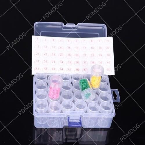 24 Lattices Storage Organizer Dismountable Diamond Embroidery Accessories Diamond Painting Boxes Home Storage Cross Stitch Cases