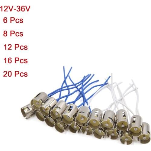 12pcs BA15s Turn Signal Light Bulb Wiring Harness Socket Connector 12V-36V for Car