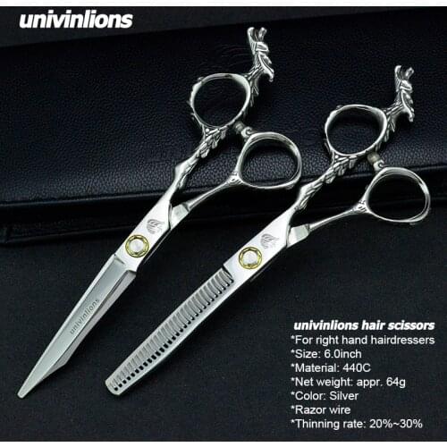 6" beauty salon hair scissors hairdressing dragon hairstylist scissors haircut thinning shears barber scissors tijeras ciseaux
