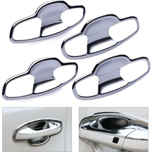 8pcs Silver Plastic Auto Door Handle Bowl Cup Cover Trim Molding Fit For Kia Sportage QL 2017 2018 2019 2020