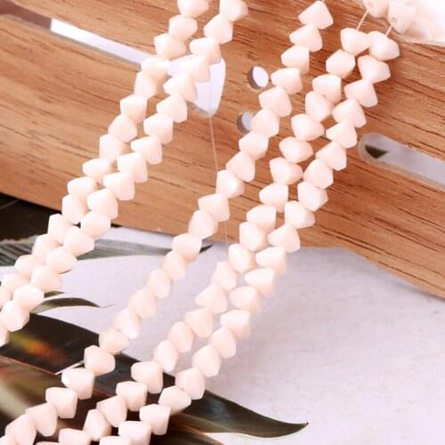 95pcs Champagne Color Top Quality Crystal Beads 6x4mm Triangle Shape Glasses Beads for Jewelry DIY Decoration Making Accessories