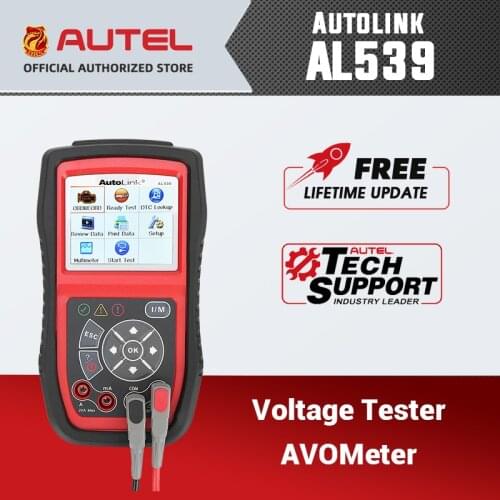 Autel AutoLink AL539 Auto Code Reader OBDII Diagnostic Tool OBD2 Scanner Electrical Voltage Test AVO Meter Battery Tester Tools