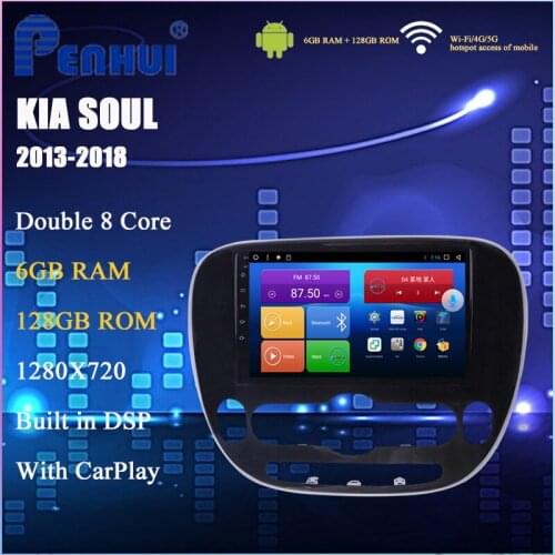 Android Car DVD For kia soul (2013-2018) Car Radio Multimedia Video Player Navigation GPS Android 9 Double DIn