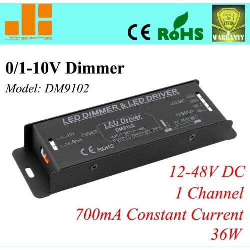 Free Shipping Dimmable LED driver 0-10V LED dimmer Constant current LED driver 700ma 1channel DM9102