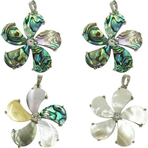 Free Shipping Women Fashion Jewelry Beautiful Mother of pearl New Zealand Abalone Shell Oval Pendant Bead WFH676