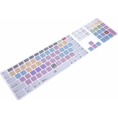 Keyboard Cover Skin Avid Pro Tools Hot keys Design For Apple Keyboard with Numeric Keypad Wired USB for iMac G6 Desktop PC Wired