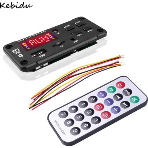 Dropshipping 12V MP3 WMA Wireless Bluetooth 5.0 Decoder Board Car Audio Module USB FM TF Radio AUX input Support Recording new