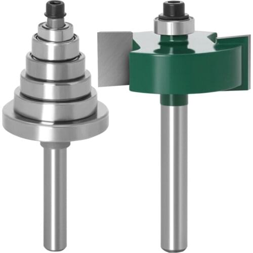 1/4 Inch Shank Rabbet Router Bit 6 Bearings Rabbeting Bearing Bit Woodworking Tool For Wooden Laminated Board , well-liked