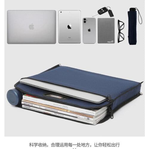 A4 Canvas File Bag Office File Storage Bag Portable Computer Bag Zipper Information Bag File Storage Boxes