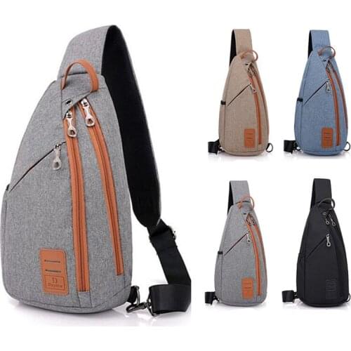 Mens Chest Pack Large Capacity Sling Shoulder Bags Multifunction Crossbody Bag