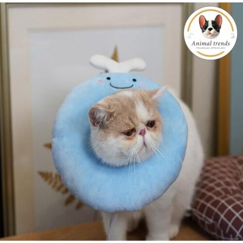 Cat Shame Collar Cat Soft Cloth Collar Anti Lick Pet Products After Sterilization Headgear Prevent Bite Neck Ring For Pet
