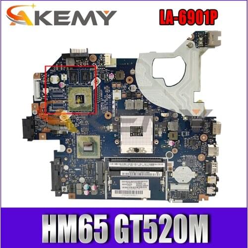 P5WE0 LA-6901P Main Board For Acer Aspire 5750 5750G 5755 5755G Laptop Motherboard With HM65 GT520M 100% Fully Tested