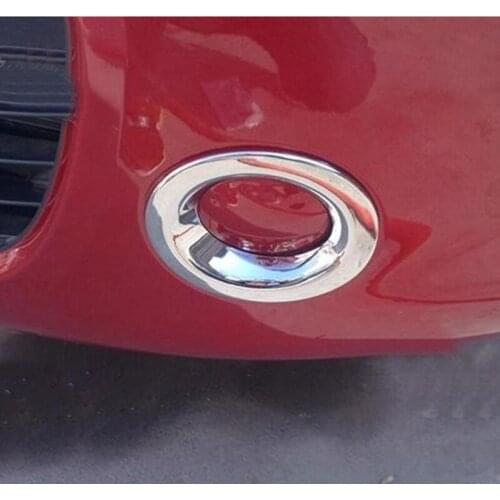 2pcs for NISSAN MICRA Front fog lamp Decoration frame Chromium plating Glossy