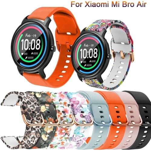 Silicone for Mi bro Air Straps For Xiaomi Mibro Air Smart Watch For Xiaomi amazfit gts 2 Wrist Strap Galaxy Active 2 Band Correa