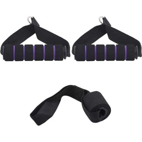 1pcs Tricep Rope Cable Attachment Handle Bar Resistance Gym Training Band D-Ring Spring Pull Rope Cable Bar Elastic String