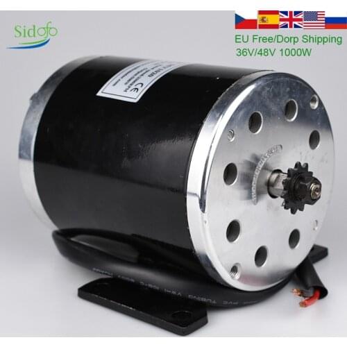 MY1020 1000W 48V/36V UNITEMOTOR High Speed Brush DC Motor Electric Bicycle Motor E Scooter Motor Ebike Brushed Gear Motor