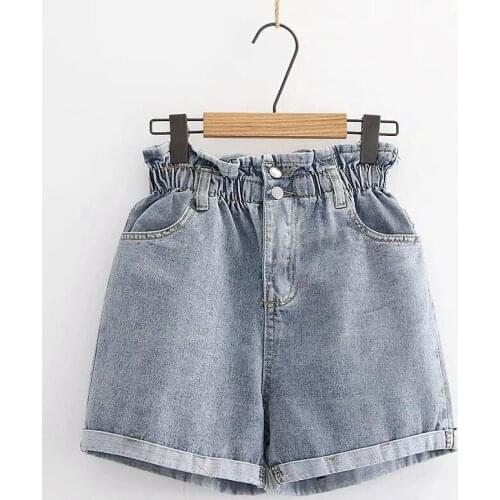 Korean Style Retro Girl Casual Shorts 2020 New Summer Comfortable High Waist Washed Denim Shorts Women Hot Shorts