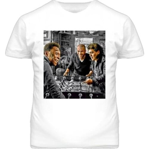 Zinedine Zidane Diego Maradona Pel Futbolito T Shirt